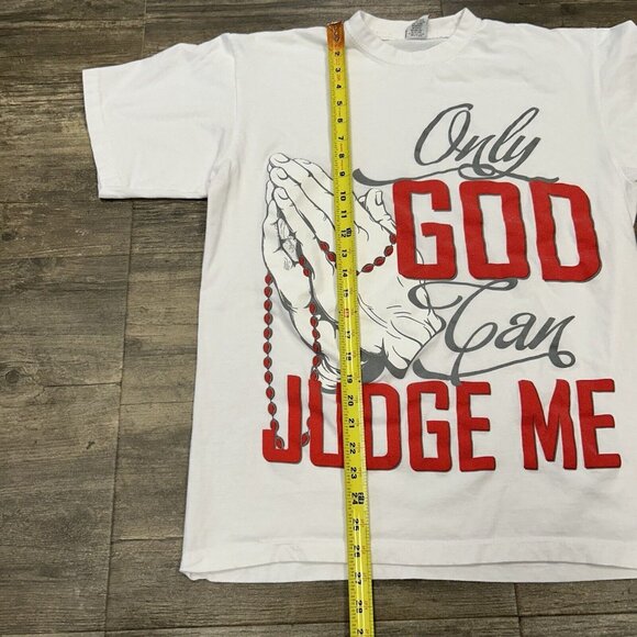 Only God Can Judge Me Tshirt Men Size Large Icedout White Praying Hands - Picture 7 of 8